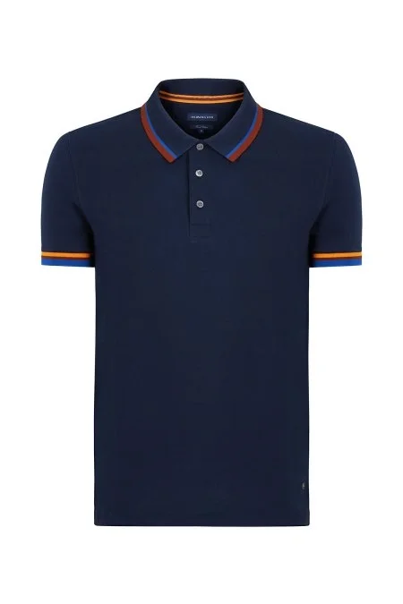 Pike Pamuk Lacivert Polo T-Shirt