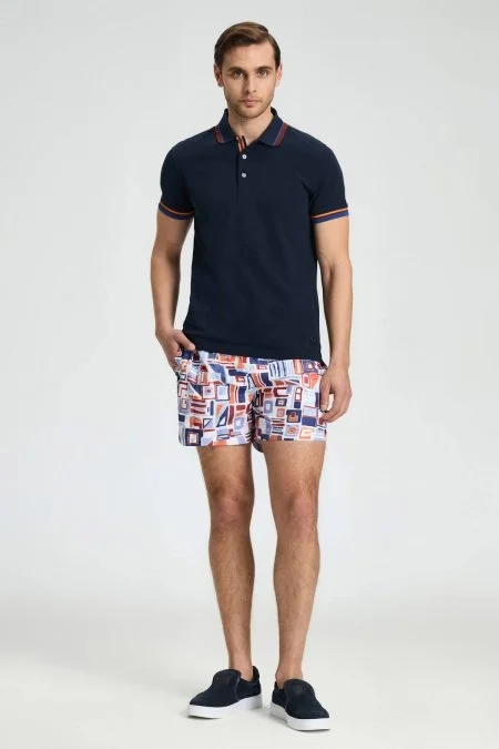 Pike Pamuk Lacivert Polo T-Shirt