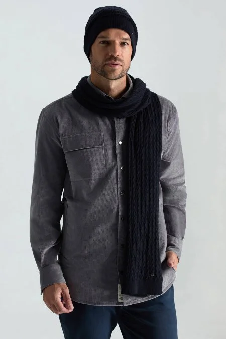 Lambswool Yün Lacivert Bere