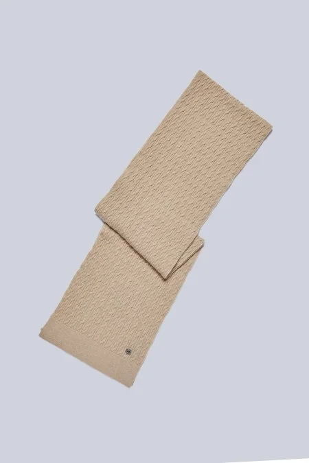 Lambswool Yün Camel Çocuk Atkı