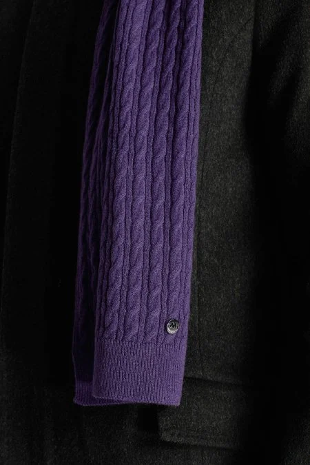 Lambswool Yün Mor Atkı