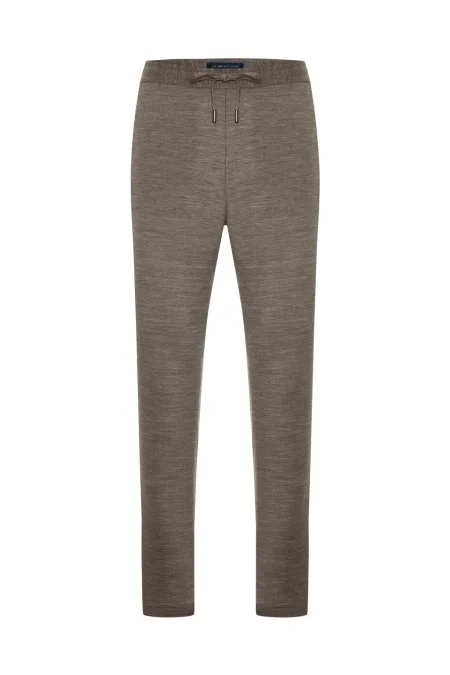 Lyocell Kumaş Kum Rengi Relax Chino Pantolon