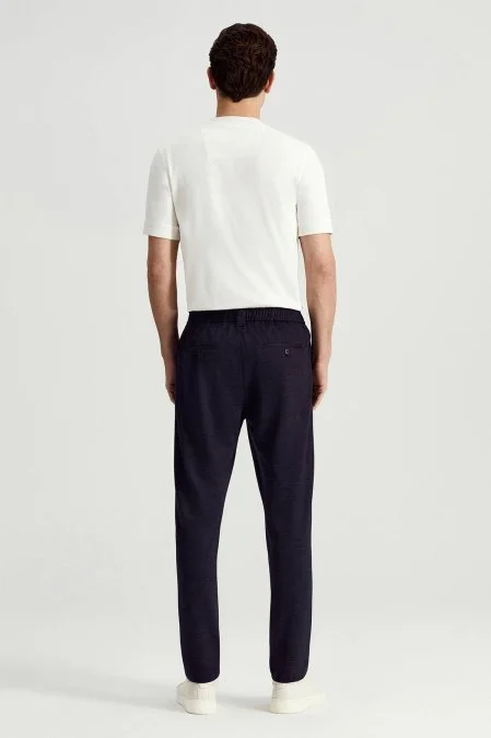 Lyocell Kumaş Lacivert Relax Chino Pantolon
