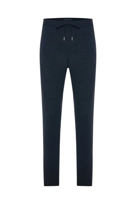 Lyocell Kumaş Lacivert Relax Chino Pantolon