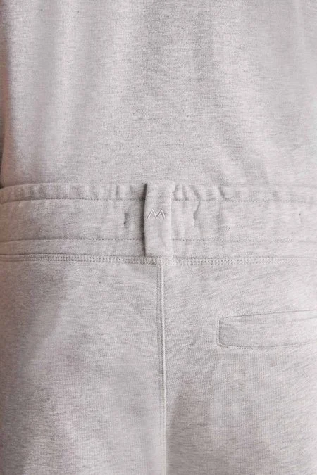 M Logolu Açık Gri Jogger Pantolon