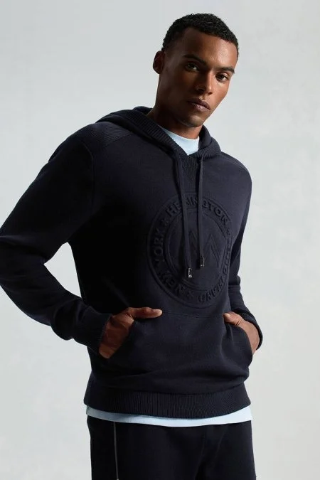 M Logolu Kapüşonlu Lacivert Hoody