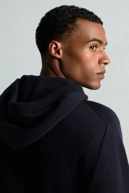 M Logolu Kapüşonlu Lacivert Hoody