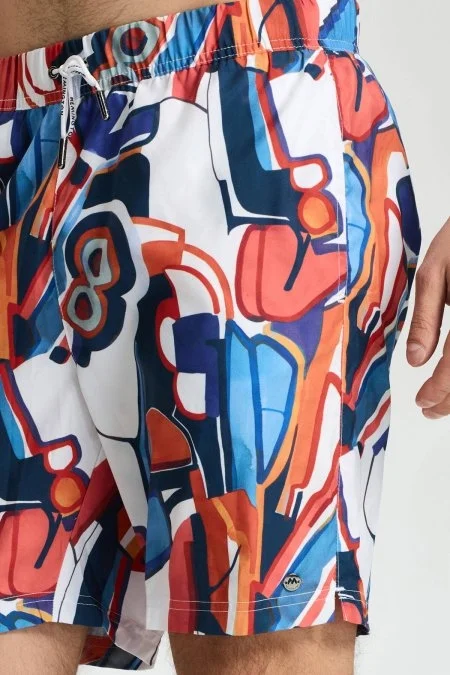 Mavi Desen Özel Kesim Quick Dry Mayo