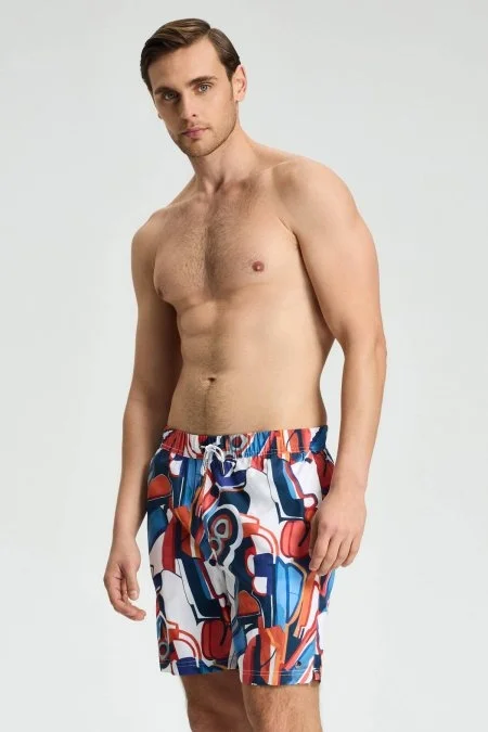 Mavi Desen Özel Kesim Quick Dry Mayo