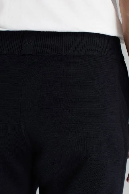 Merino Yün Lacivert Triko Pantolon