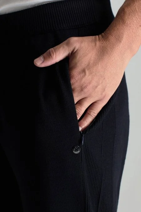 Merino Yün Lacivert Triko Pantolon