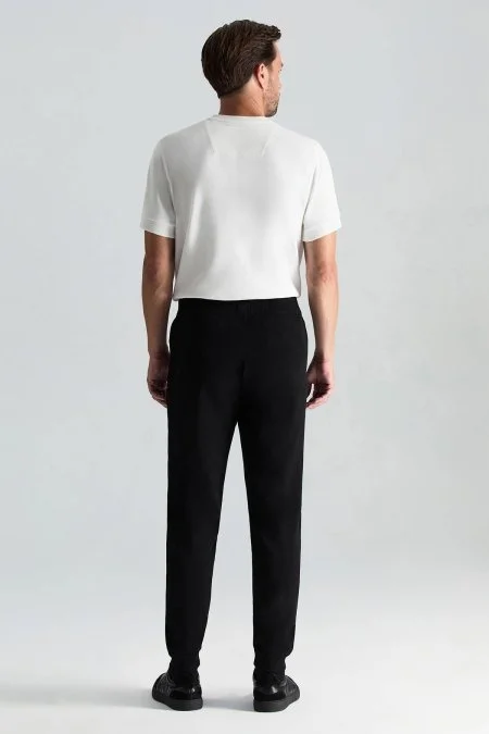 Merino Yün Siyah Triko Pantolon