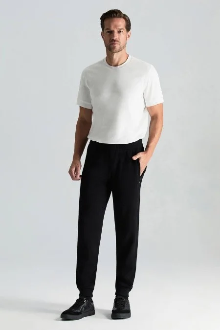 Merino Yün Siyah Triko Pantolon