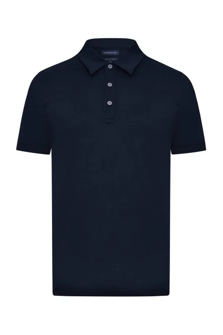 Merserize Pamuk Lacivert Polo Yaka T-Shirt