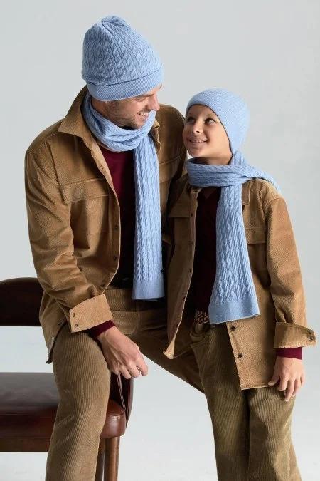 Metal Düğmeli Pamuk Camel Çocuk Gömlek