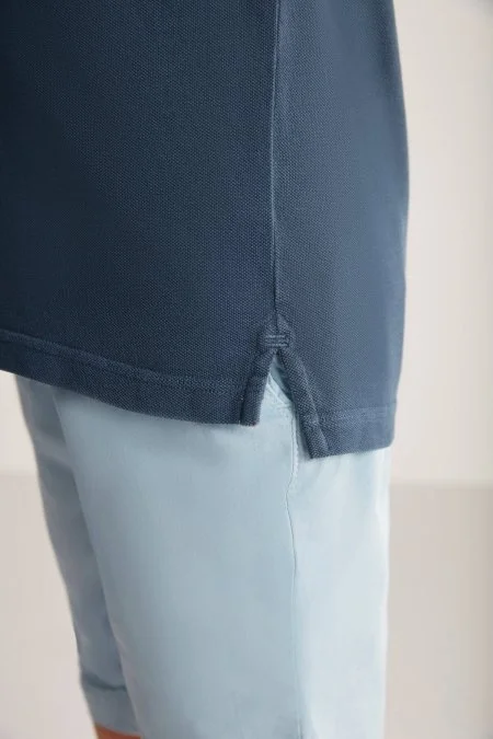 Vintage Görünümlü Lacivert Polo Yaka Çocuk T-Shirt