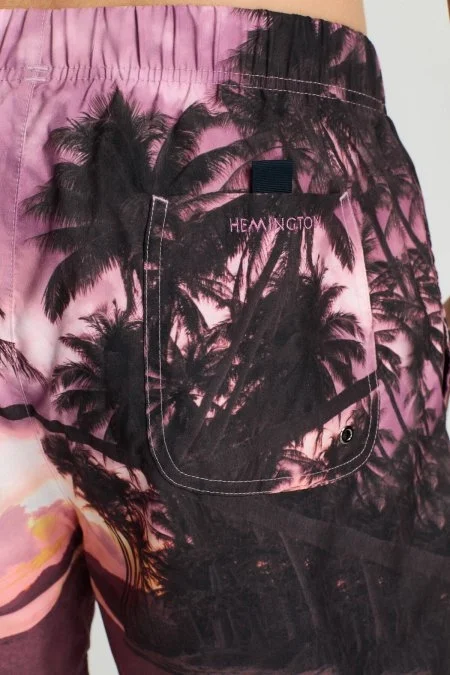 Palmiye Desen Pembe Quick Dry Mayo