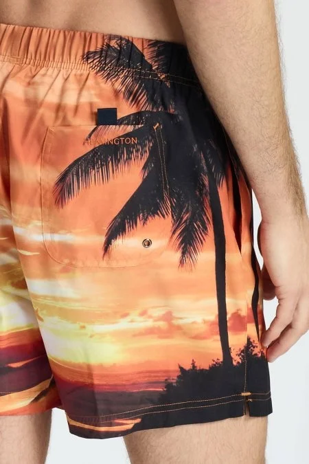 Palmiye Desen Turuncu Quick Dry Mayo