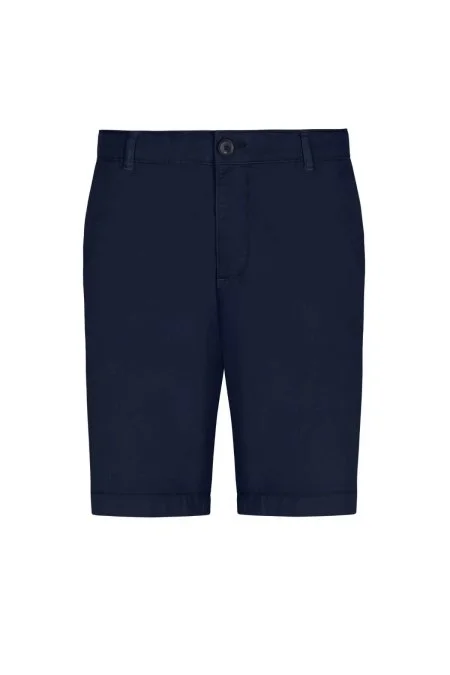 Lacivert Pamuk Chino Bermuda Şort