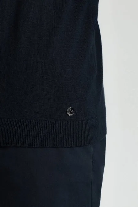 Lacivert Pamuk Chino Bermuda Şort