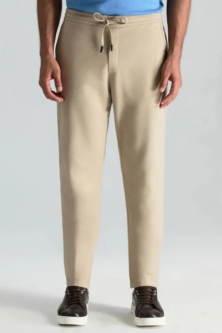 Pamuk Karışım Relax Fit Jogger Bej Chino Pantolon Pamuk Karışım Relax Fit Jogger Bej Chino Pantolon