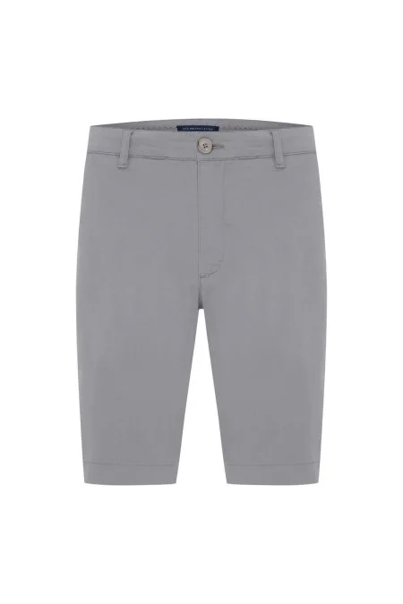 Pamuk Karışım Açık Gri Chino Şort