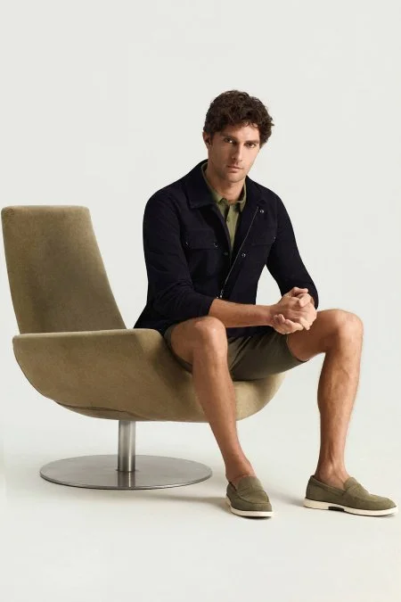 Pamuk Karışım Haki Chino Şort