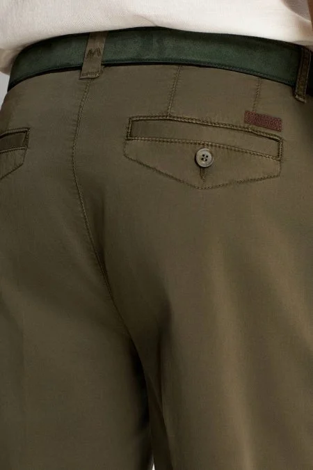 Pamuk Karışım Haki Yazlık Chino Pantolon