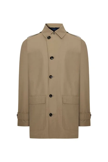 Pamuk Karışım Kum Rengi Trençkot