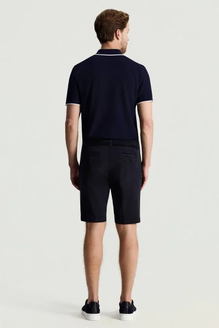 Pamuk Karışım Lacivert Chino Şort