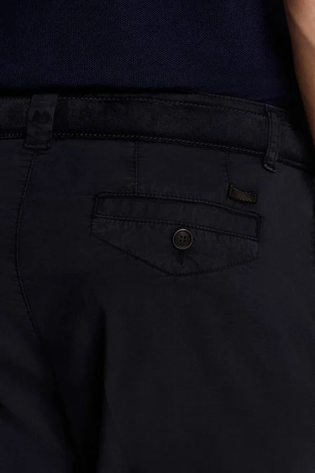 Pamuk Karışım Lacivert Chino Şort