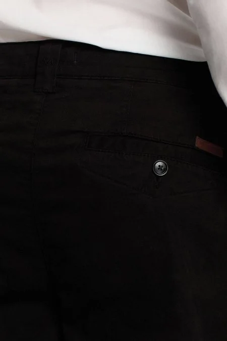 Pamuklu Siyah Regular Fit Chino Pantolon