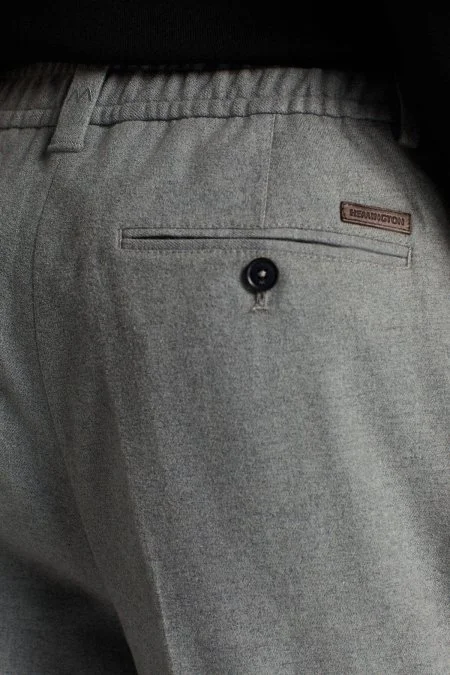 Pamuk Kaşmir Karışım Açık Gri Chino Pantolon