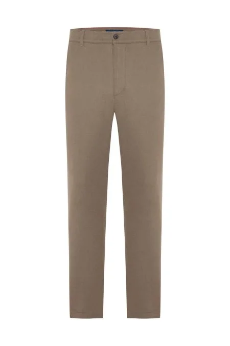 Pamuk Kaşmir Karışım Camel Chino Pantolon