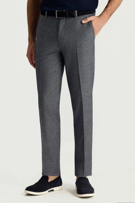 Pamuk Keten Karışım Lacivert Yazlık Chino Pantolon