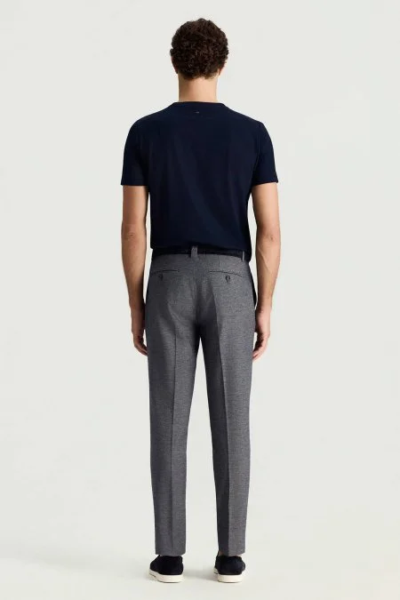 Pamuk Keten Karışım Lacivert Yazlık Chino Pantolon