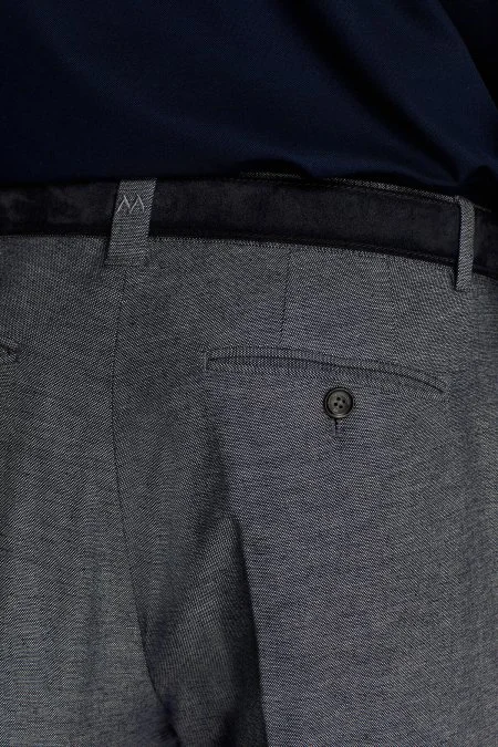 Pamuk Keten Karışım Lacivert Yazlık Chino Pantolon