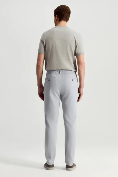 Pamuk Tencel Karışım Açık Mavi Relax Chino Pantolon