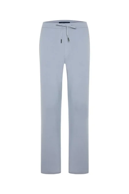 Pamuk Tencel Karışım Açık Mavi Relax Chino Pantolon