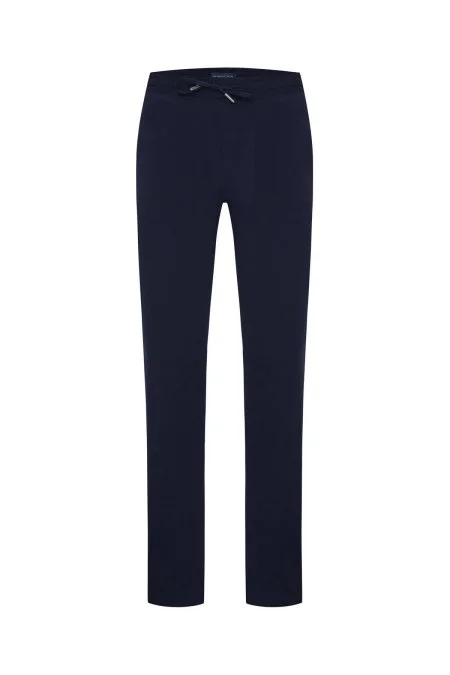 Pamuk Tencel Karışım Lacivert Relax Fit Yazlık Jogger Pantolon
