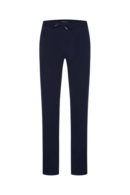 Pamuk Tencel Karışım Lacivert Relax Fit Yazlık Jogger Pantolon