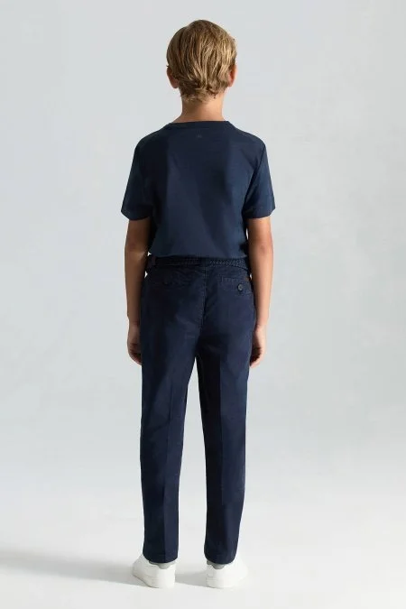 Pamuklu Lacivert Chino Çocuk Pantolon