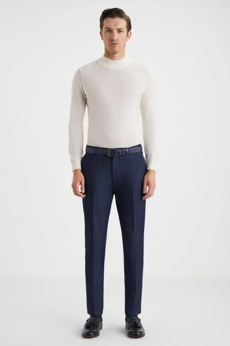 Pamuk Lacivert Chino Pantolon