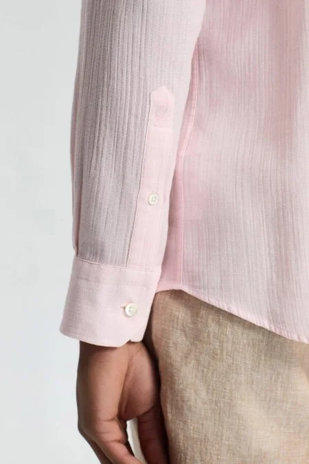 Pembe Saf Pamuk Gömlek