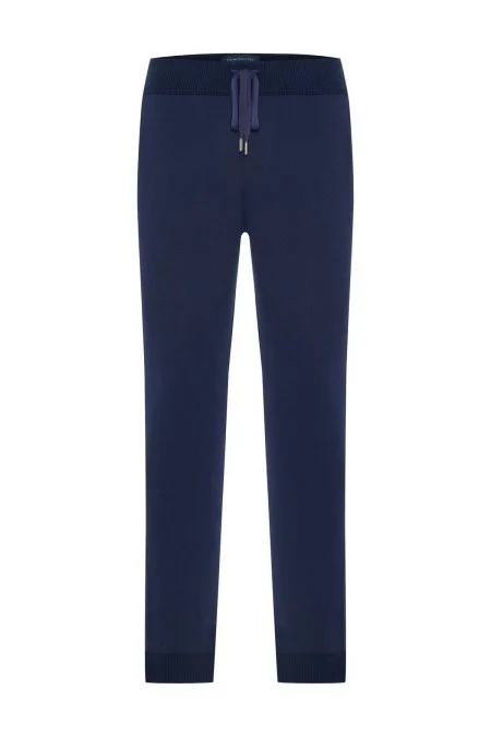 Pike Örgü Pamuk Karışım Lacivert Triko Lounge Pantolon