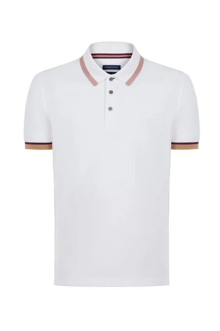 Pike Pamuk Beyaz Polo T-Shirt