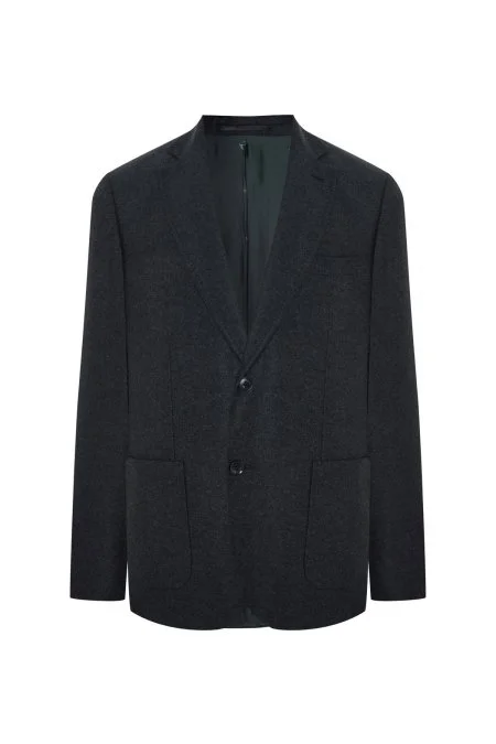 Saf Kaşmir Antrasit Blazer Ceket