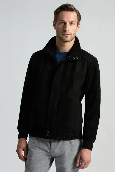 Saf Kaşmir Bisiklet Yaka Petrol Mavisi Kazak