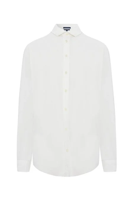 Saf Pamuk Beyaz Yazlık Oxford Gömlek