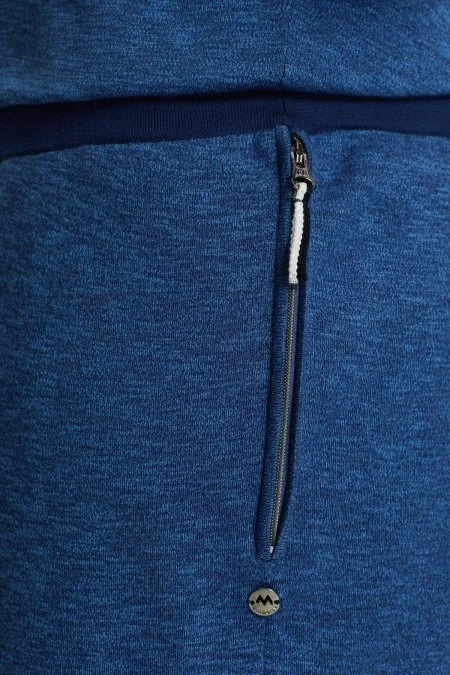 Saf Pamuk Koyu Mavi Triko Şort